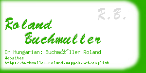 roland buchmuller business card